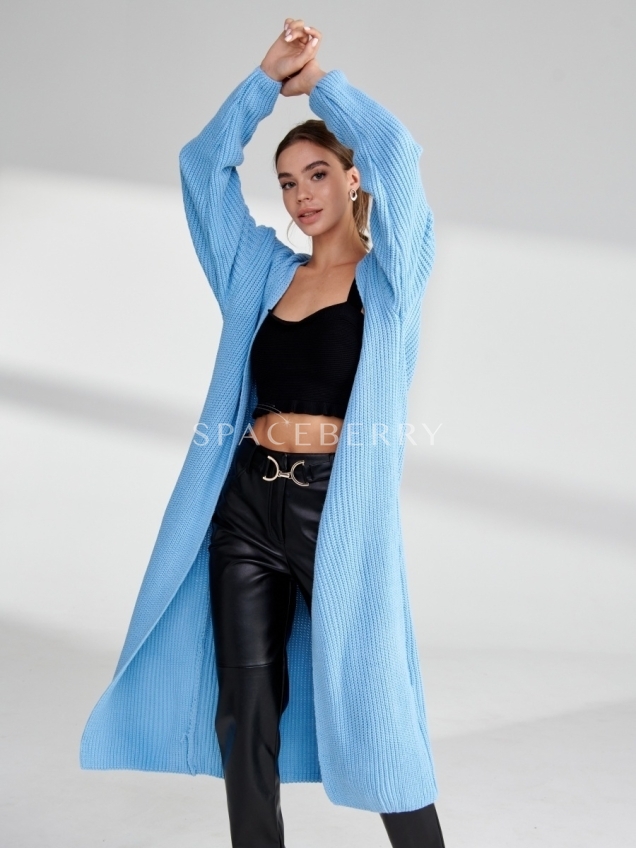 Женский вязаный кардиган оверсайз, кофта